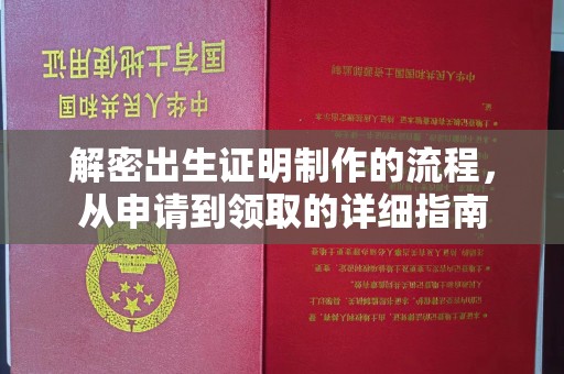 甘井子解密出生证明制作的流程，从申请到领取的详细指南